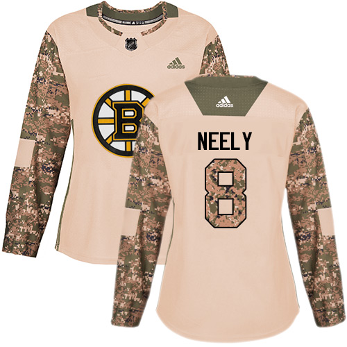 Adidas Bruins #8 Cam Neely Camo Authentic Veterans Day Women's Stitched NHL Jersey
